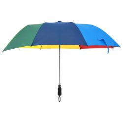 Sammenleggbar paraply automatisk flerfarget 124 cm