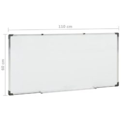 vidaXL Magnetisk tavle hvit 110×60 cm stål