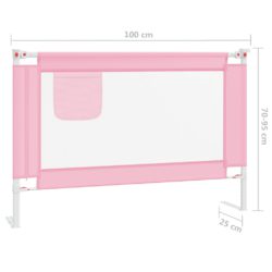 Sengehest småbarn rosa 100×25 cm stoff