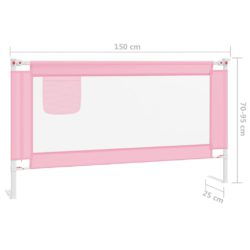Sengehest småbarn rosa 150×25 cm stoff