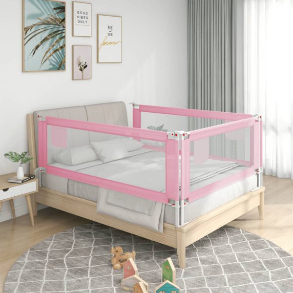 vidaXL Sengehest småbarn rosa 160×25 cm stoff
