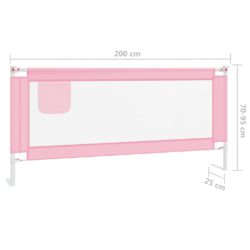 vidaXL Sengehest småbarn rosa 200×25 cm stoff