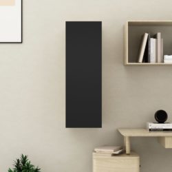 TV-benk svart 30,5x30x90 cm sponplate