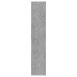 Bokhylle betonggrå 60x35x180 cm sponplate