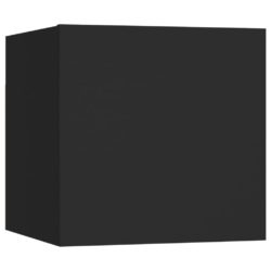 Vegghengt TV-benk svart 30,5x30x30 cm