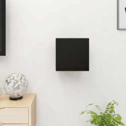 Vegghengt TV-benk svart 30,5x30x30 cm