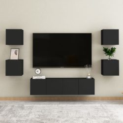 Vegghengte TV-benker 2 stk svart 30,5x30x30 cm