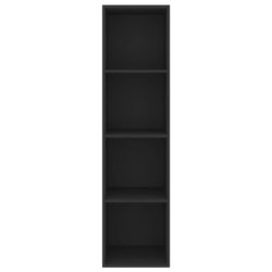 Vegghengt TV-benk svart 37x37x142,5 cm sponplate