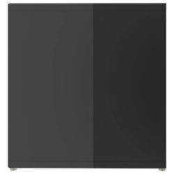 TV-benk høyglans grå 142,5x35x36,5 cm sponplate
