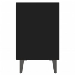 Nattbord med metallben svart 40x30x50 cm
