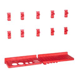 vidaXL Oppbevaringsbokssett i 103 deler med veggpaneler rød og svart