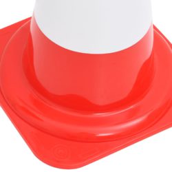 Reflekterende trafikkjegler 4 stk rød og hvit 50 cm