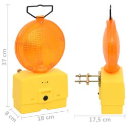 vidaXL Byggeplasslamper med batterier 10 stk 18x8x37 cm