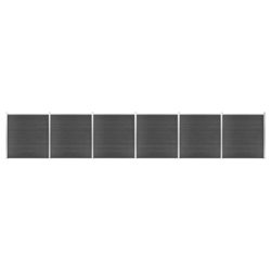 vidaXL Gjerdepanelsett WPC 1045×186 cm svart
