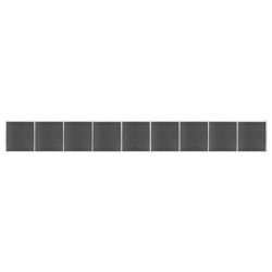vidaXL Gjerdepanelsett WPC 1564×186 cm svart