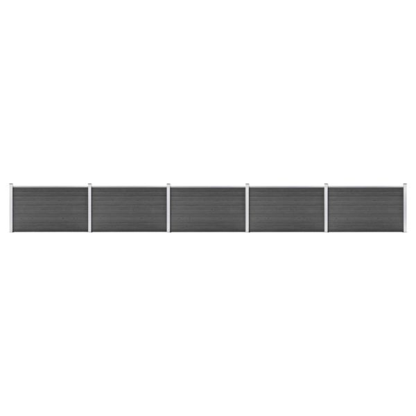 vidaXL Gjerdepanel WPC 872×105 cm svart