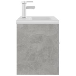 Servantskap med innebygd vask betonggrå sponplate