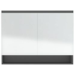 Speilskap til bad 80x15x60 cm MDF grå
