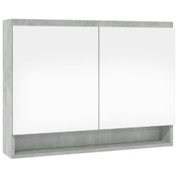 Speilskap til bad 80x15x60 cm MDF betonggrå
