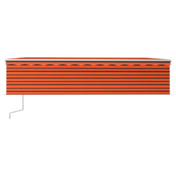 Automatisk uttrekkbar markise med persienne 6×3 m oransje brun
