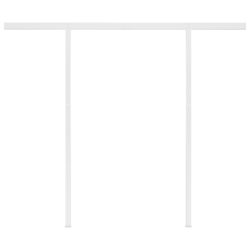 Automatisk uttrekkbar markise med stolper 3×2,5 m blå og hvit