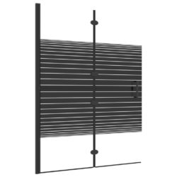 Leddet dusjdør ESG 100×140 cm svart
