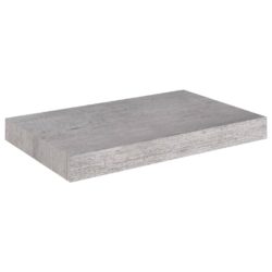 Flytende vegghylle betonggrå 40x23x3,8 cm MDF
