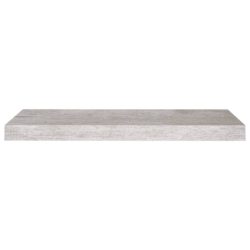 Flytende vegghylle betonggrå 60×23,5×3,8 cm MDF
