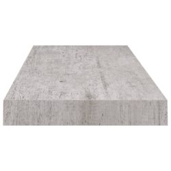 Flytende vegghyller 2 stk betonggrå 60×23,5×3,8 cm MDF