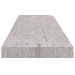 Flytende vegghyller 4 stk betonggrå 90×23,5×3,8 cm MDF
