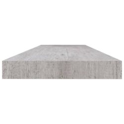 Flytende vegghyller 2 stk betonggrå 120×23,5×3,8 cm MDF