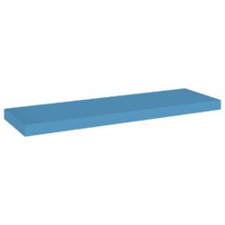 Flytende vegghyller 2 stk blå 80×23,5×3,8 cm MDF