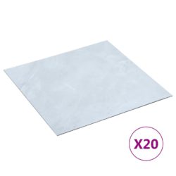 vidaXL Selvklebende gulvplanker 20 stk PVC 1,86 m² hvit marmor