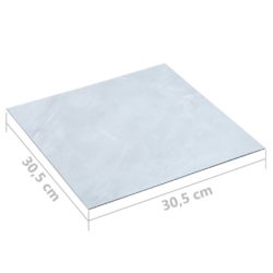 Selvklebende gulvplanker 20 stk PVC 1,86 m² hvit marmor