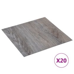 vidaXL Selvklebende gulvplanker 20 stk PVC 1,86 m² lysebrun