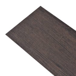 Selvklebende PVC gulvplanker 5,21 m² 2 mm mørkebrun