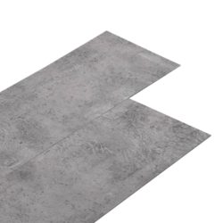 Selvklebende PVC-gulvplanker 5,21 m² 2 mm sementbrun