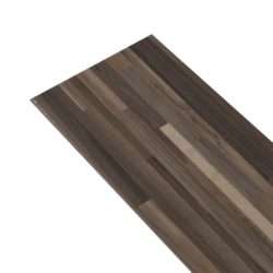 Selvklebende PVC-gulvplanker 5,21 m² 2 mm stripet brun