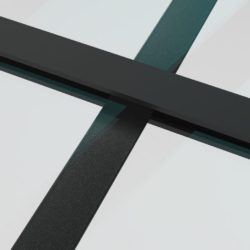 vidaXL Skyvedør ESG-glass og aluminium 102×205 cm svart
