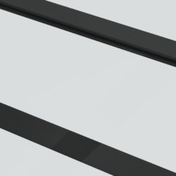 Skyvedør ESG-glass og aluminium 76×205 cm svart
