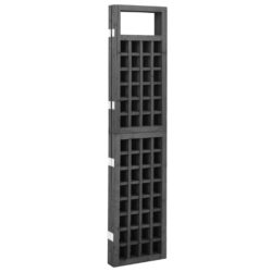 Romdeler/espalier 3 paneler heltre gran svart 121×180 cm