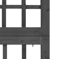 Romdeler/espalier 3 paneler heltre gran svart 121×180 cm