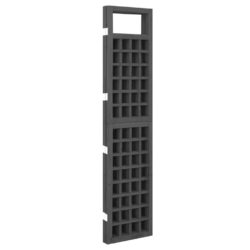 Romdeler/espalier 4 paneler heltre gran svart 161×180 cm