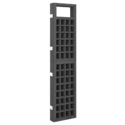 Romdeler/espalier 5 paneler heltre svart 201,5×180 cm