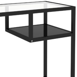 Databord svart 100x36x74 cm glass