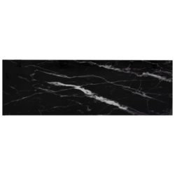 Hylle gjennomsiktig og svart marmor 100x36x90 cm herdet glass