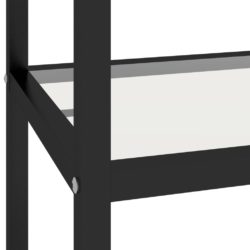 Hylle svart og gjennomsiktig 100x36x168 cm herdet glass