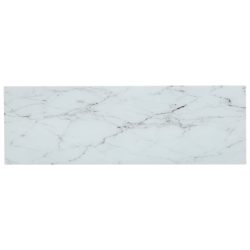 Hylle hvit marmor og gjennomsiktig 100x36x168 cm herdet glass