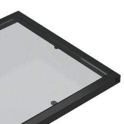 Sidebord for PC svart 50x35x65 cm herdet glass