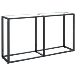 vidaXL Konsollbord gjennomsiktig 140x35x75,5 cm herdet glass